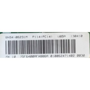 MAIN PARA SMART TV SAMSUNG / NUMERO DE PARTE BN94-06231M / BN41-01958A / BN9406231M / 06231M / BN97-07019Q / PANEL CY-GF750CSLV1H / MODELO UN75F6400AFXZA TH01